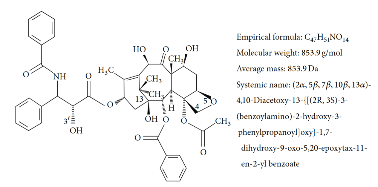 Fig.1 Chemical structure of paclitaxel.